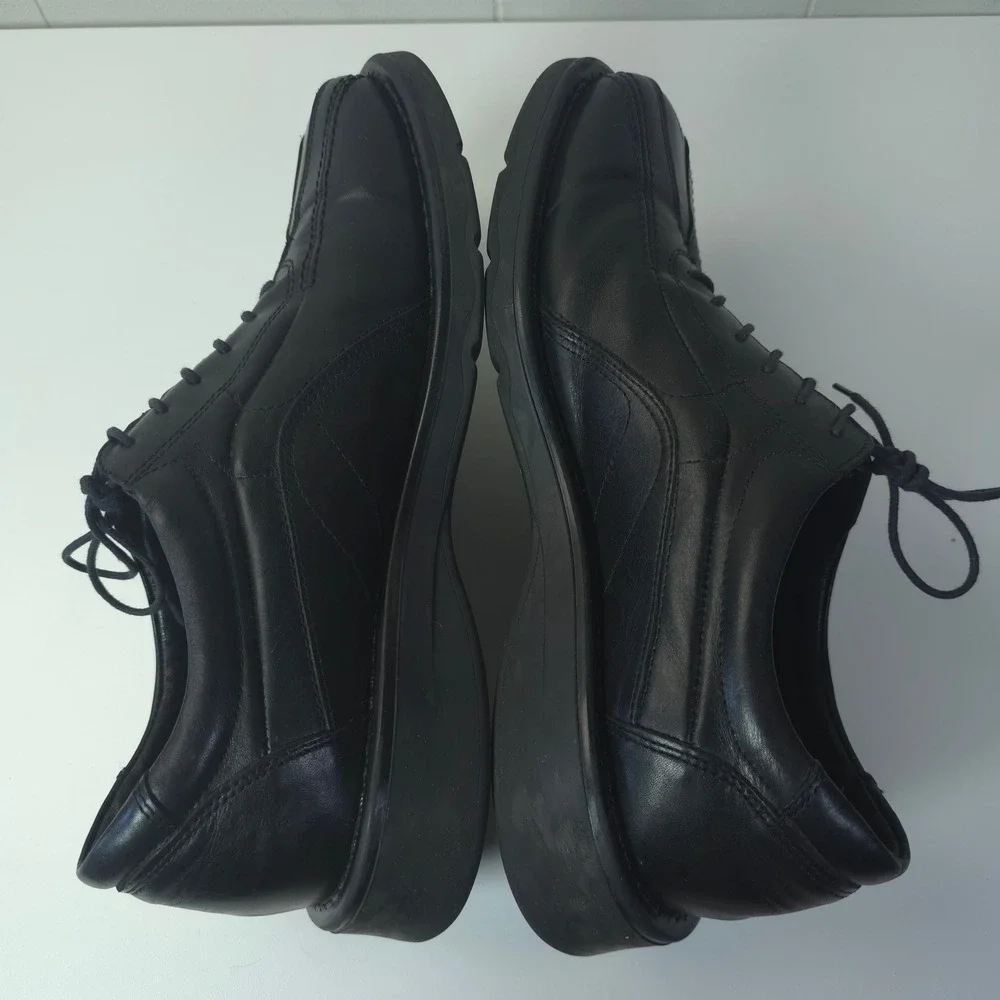 Venturini‎ Italy Black Leather Oxford Shoes Mens 11 M Lace Up Comfort Dress